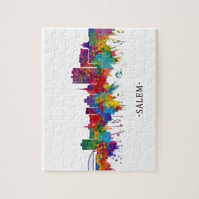 Salem Oregon Skyline Jigsaw Puzzle (Vertical)
