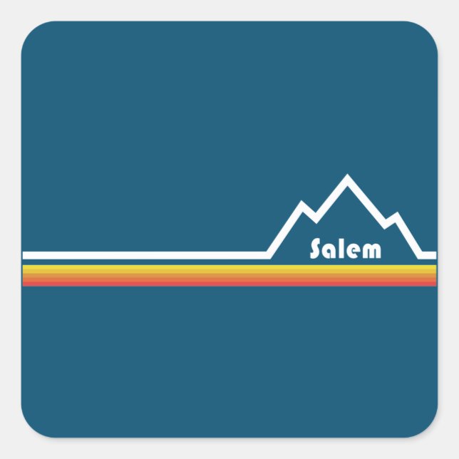 Salem Oregon Square Sticker (Front)