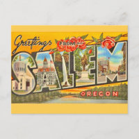 Salem Oregon Vintage Greeting