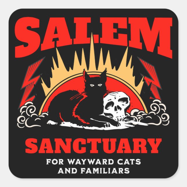 Salem Sanctuary For Cats And Familiars Square Sticker (Front)