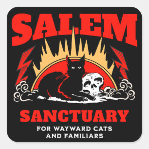 Salem Sanctuary For Cats And Familiars Square Sticker