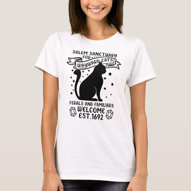 Salem Sanctuary For Cats, Halloween Animal T-Shirt (Front)