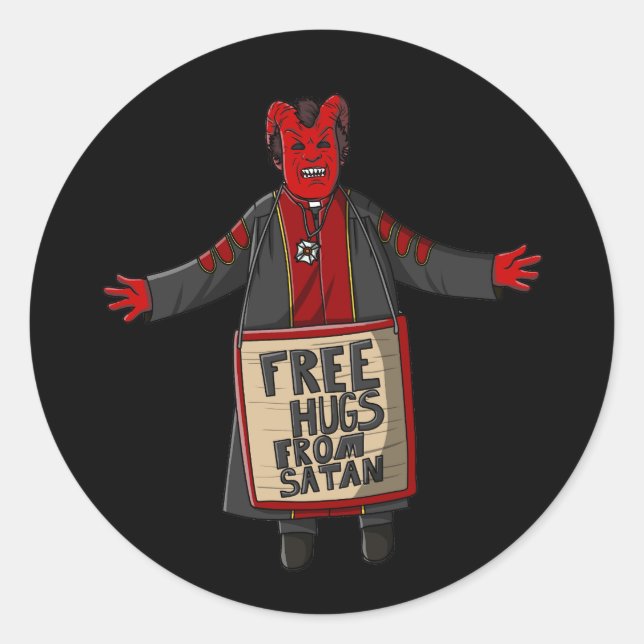 Salem Satan Classic Round Sticker (Front)