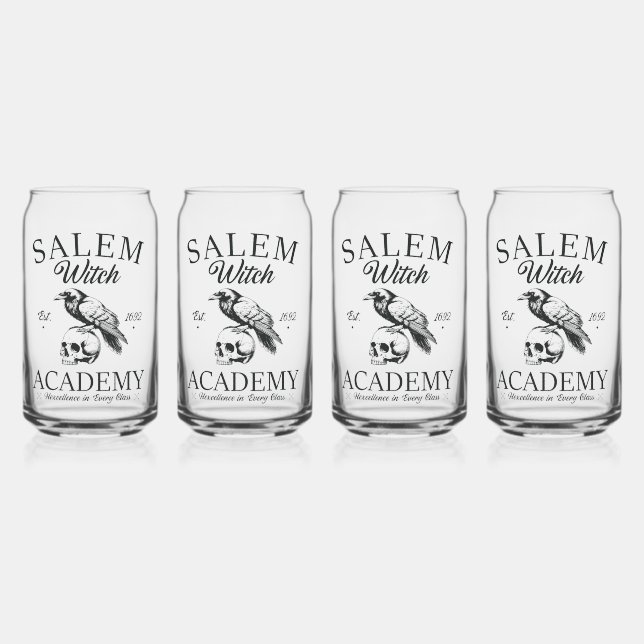 Salem Witch Academy  Can Glass (Front)