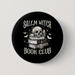 Salem Witch Book Club Halloween 6 Cm Round Badge