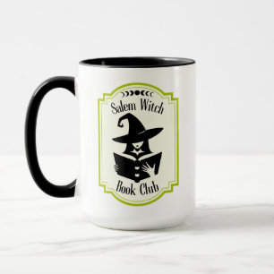 Salem witch book club Halloween book lover green Mug