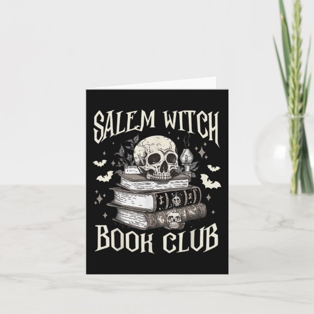 Salem Witch Book Club Halloween  Card (Front)
