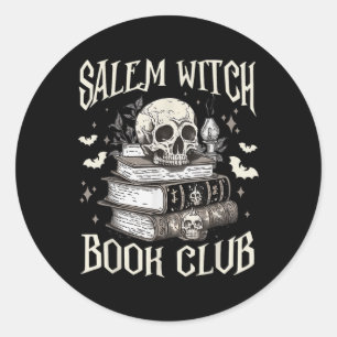 Salem Witch Book Club Halloween Classic Round Sticker