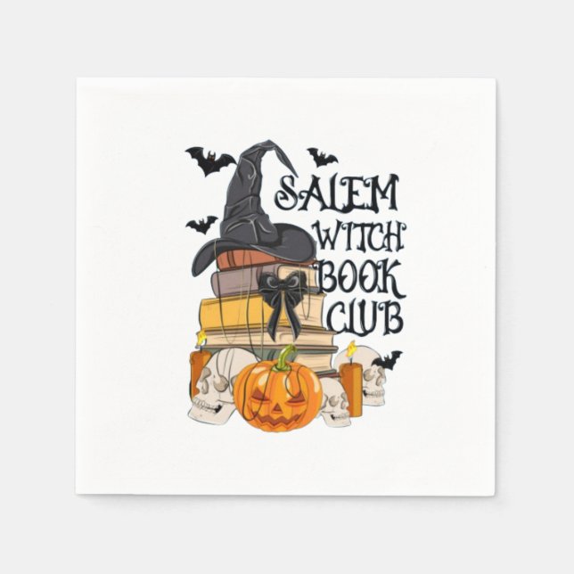 Salem Witch Book Club Halloween Napkin (Front)