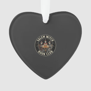Salem Witch Book Club Halloween Skeleton Design_1 Ornament