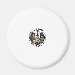 Salem Witch Book Club Vintage Skeleton Halloween S Magnet