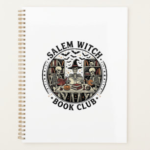 Salem Witch Book Club Vintage Skeleton Halloween S Planner