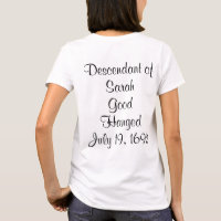 Salem Witch Descendants Bridget Bishop T-Shirt