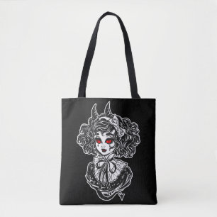 Salem Witch Illustration Art Tote Bag