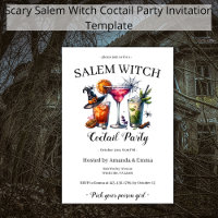 Salem Witch Scary Coctail Party Halloween