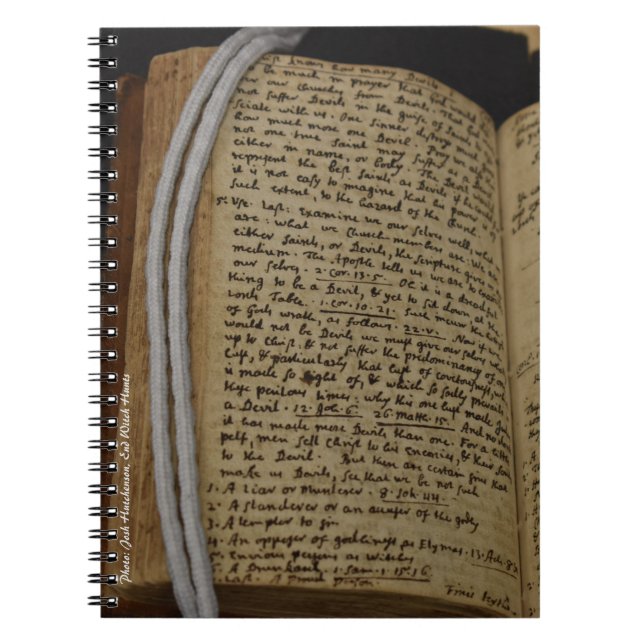 Salem Witch Trial Notebook, Rev. Parris Sermon Notebook (Front)