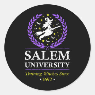 Salem Witch University Training Halloween Women Classic Round Sticker