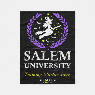 Salem Witch University Training Halloween Women Fleece Blanket
