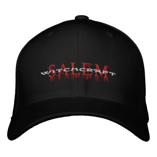 Salem Witchcraft Bloody Magic Embroidered Hat (Front)