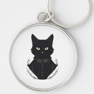 Salem's Enchanted Black Cat Key Ring