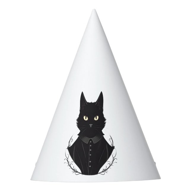 Salem's Enchanted Black Cat Party Hat (Front)