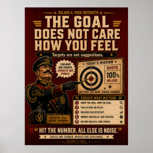 Sales Goal Motivation Poster Roland K. Voss