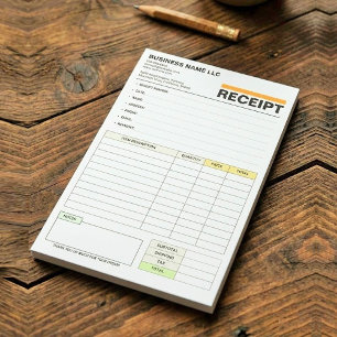 Sales Invoice Receipt Pad Business Order Form Post-it Notes