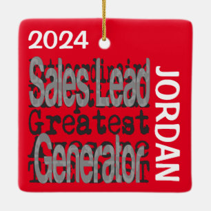 Sales Lead Generator Extraordinaire CUSTOM Ceramic Ornament
