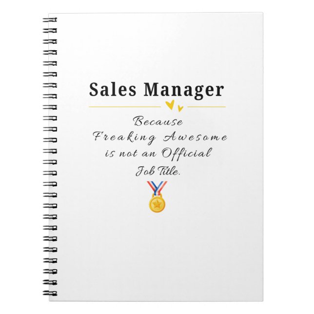 Sales Manager Notebook (Front)