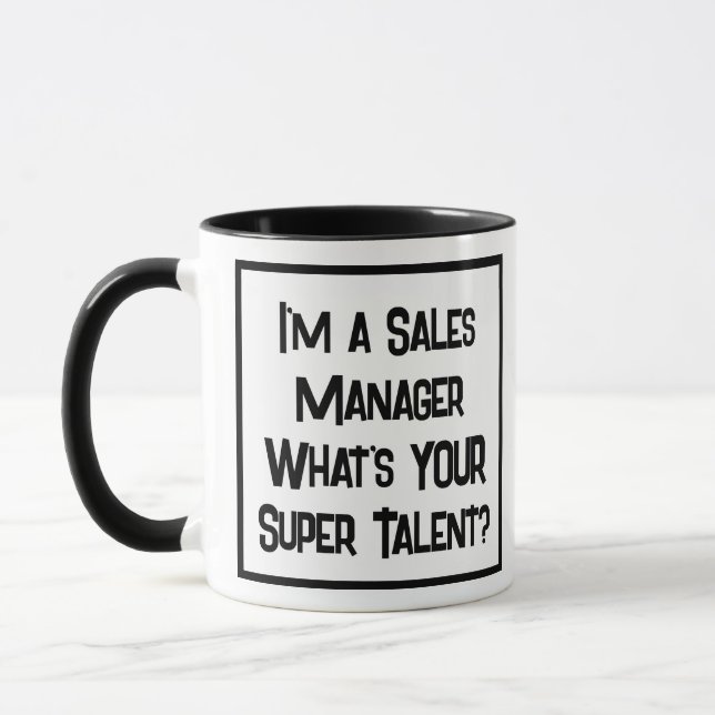 Sales Manager Super Talent. Two Tone Coffee Mug (Left)