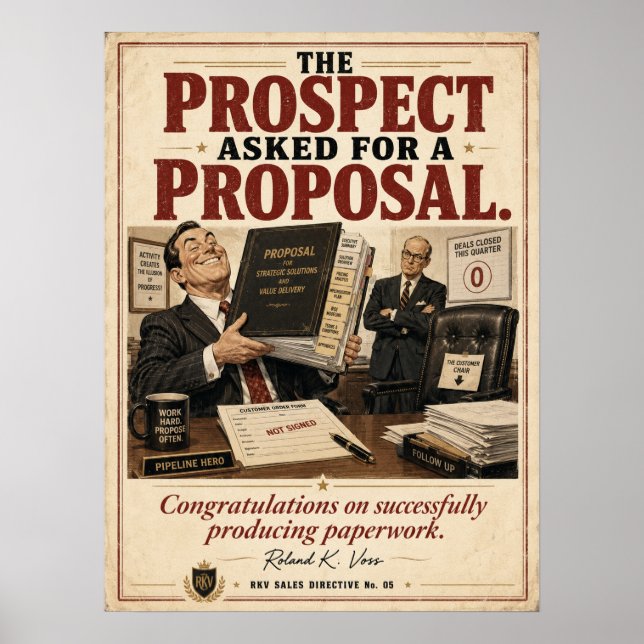 Sales Proposal Motivation Poster | Roland K. Voss (Front)