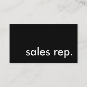 sales rep. business card
