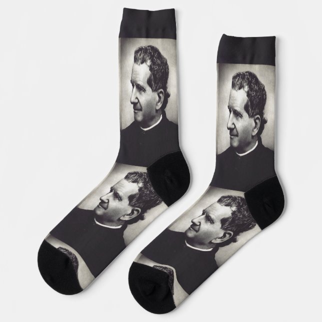 Salesian Saint Don John Bosco - Religious Heritage Socks (Left)