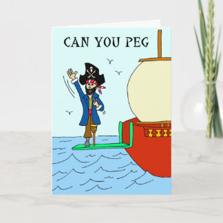 Salesperson Cold Call Greeting Card Peg Leg