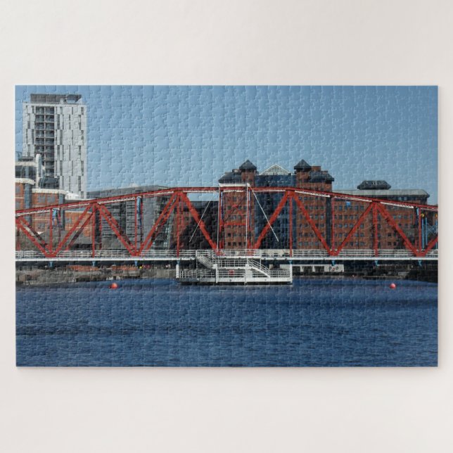 Salford quays Manchester docks. Jigsaw Puzzle (Horizontal)