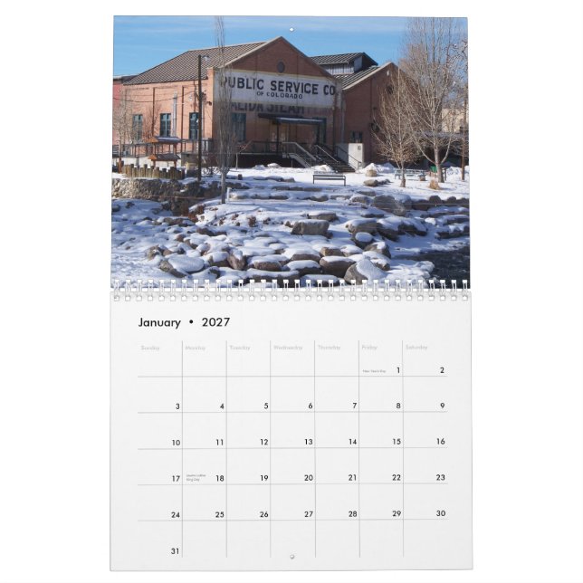 Salida Colorado, 2011 Calendar (Jan 2027)