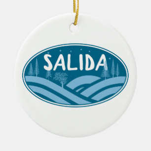 Salida Colorado Outdoors Ceramic Ornament