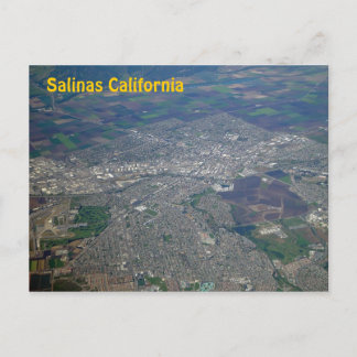 Salinas, California Aerial View Postcard