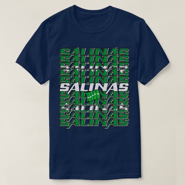 Salinas Cascaded text T-Shirt (Design Front)