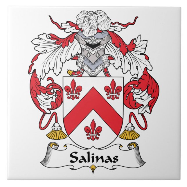 Salinas Family Crest Ceramic Tile (Front)