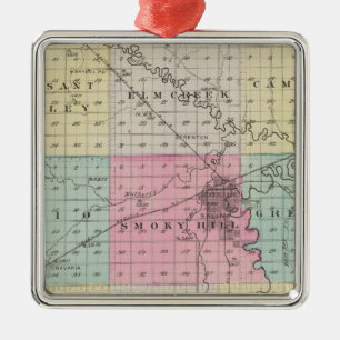 Saline County, Kansas Metal Tree Decoration