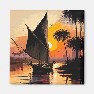 Saling off into the sunset magnet
