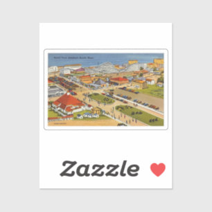 Salisbury Beach Vintage Postcard Sticker