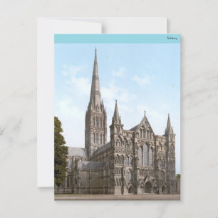 Salisbury Cathedral in England (c. 1900) Postcard