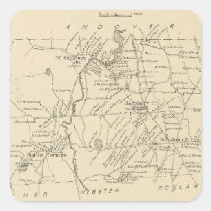 Salisbury, Merrimack Co Square Sticker