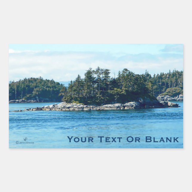Salish Island Rectangular Sticker (Front)