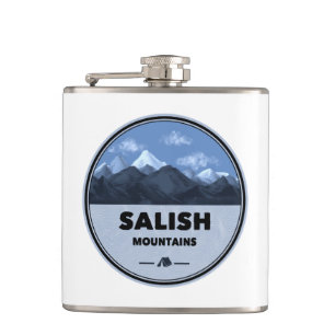 Salish Mountains Montana Camping Hip Flask