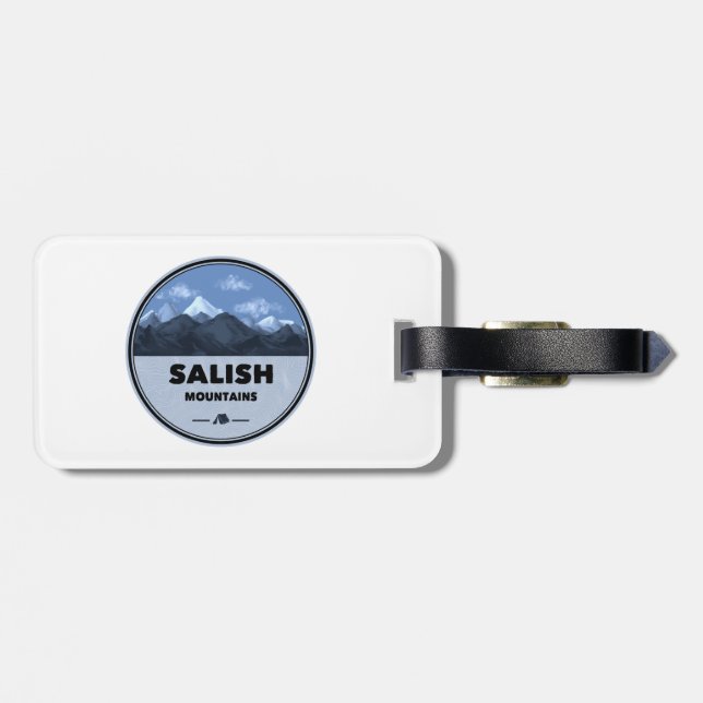 Salish Mountains Montana Camping Luggage Tag (Back Horizontal)