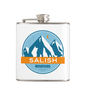 Salish Mountains Montana Hip Flask