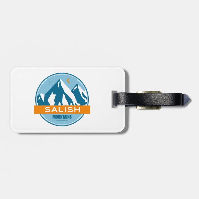 Salish Mountains Montana Luggage Tag (Back Horizontal)
